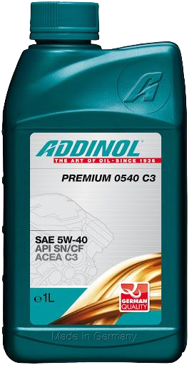 Моторное масло Addinol Premium 0540 C3 5W-40, 1л (Addinol: 4014766074331)